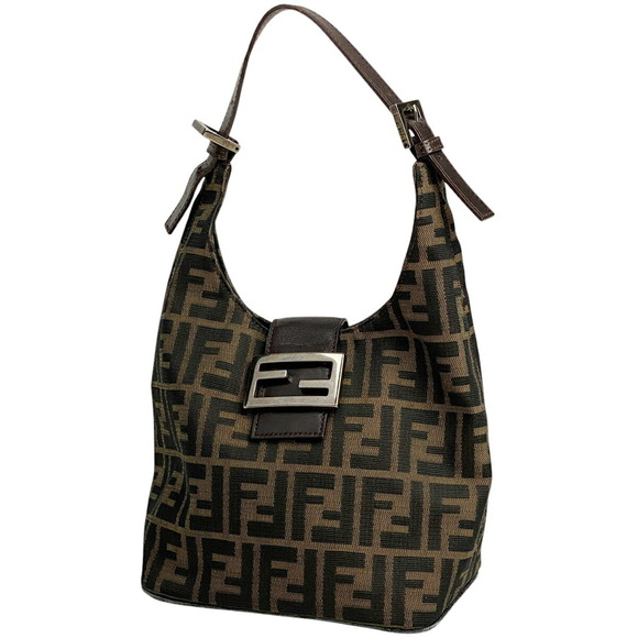 FENDI Zucca Shoulder Bag Brown Canvas - Picture 1 of 8